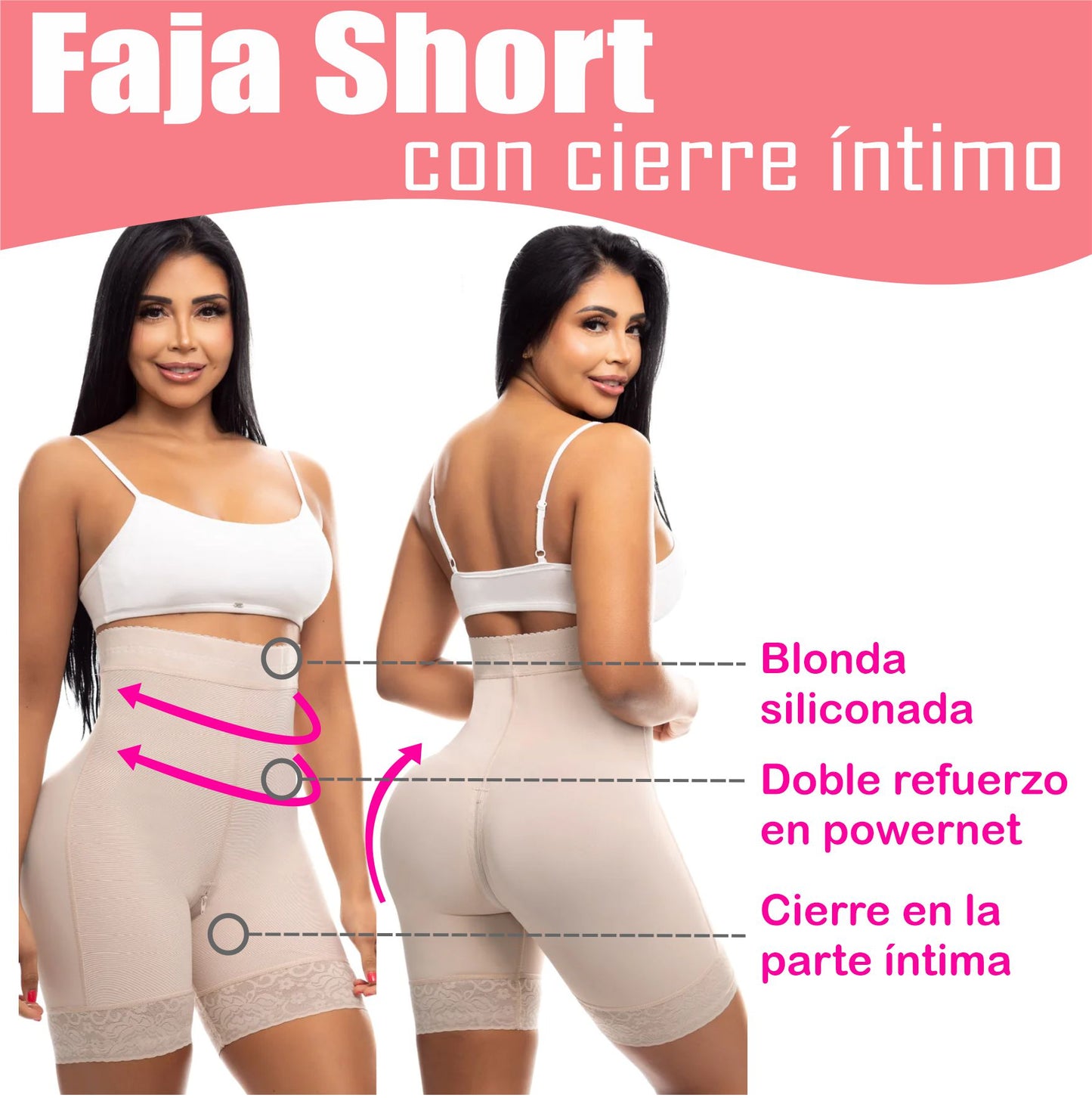 Faja Short con cierre íntimo