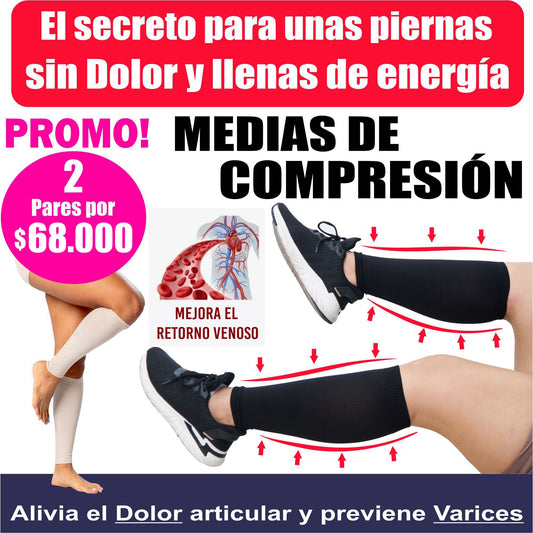 2 PARES de MEDIAS DE COMPRESIÓN